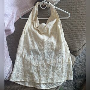 Zara halter neck cream with detail top.